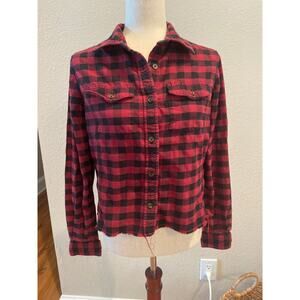 Women’s Carhartt Cropped Button-down Top Sz SM